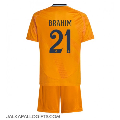 Real Madrid Brahim Diaz #21 Vieras Peliasu Lasten 2024-25 Lyhythihainen (+ Lyhyet housut)